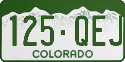 CO license plate 125QEJ