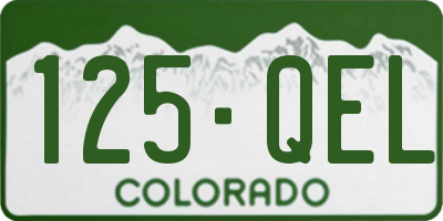 CO license plate 125QEL