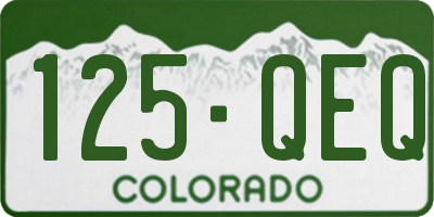 CO license plate 125QEQ