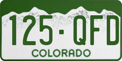 CO license plate 125QFD