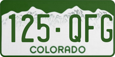 CO license plate 125QFG