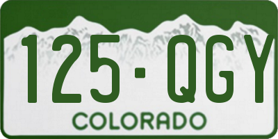 CO license plate 125QGY