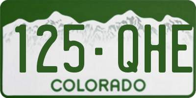 CO license plate 125QHE