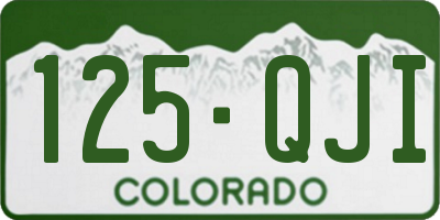 CO license plate 125QJI