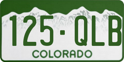 CO license plate 125QLB