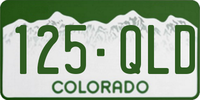 CO license plate 125QLD