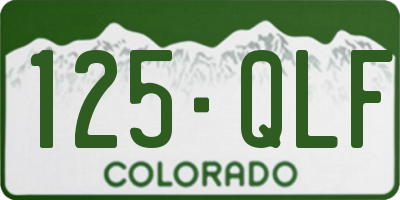 CO license plate 125QLF