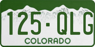 CO license plate 125QLG