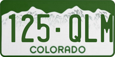 CO license plate 125QLM