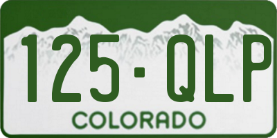 CO license plate 125QLP