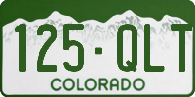 CO license plate 125QLT
