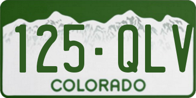 CO license plate 125QLV