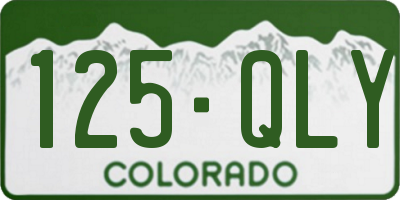 CO license plate 125QLY
