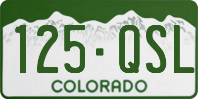 CO license plate 125QSL