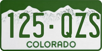 CO license plate 125QZS