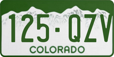 CO license plate 125QZV