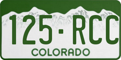 CO license plate 125RCC