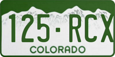 CO license plate 125RCX