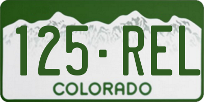 CO license plate 125REL