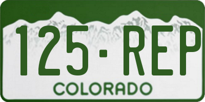 CO license plate 125REP