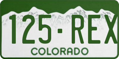 CO license plate 125REX