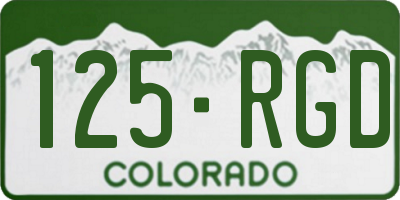 CO license plate 125RGD
