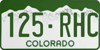 CO license plate 125RHC