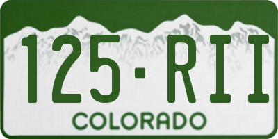 CO license plate 125RII