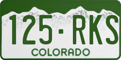 CO license plate 125RKS