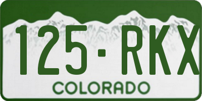 CO license plate 125RKX