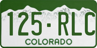 CO license plate 125RLC