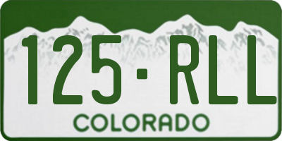 CO license plate 125RLL