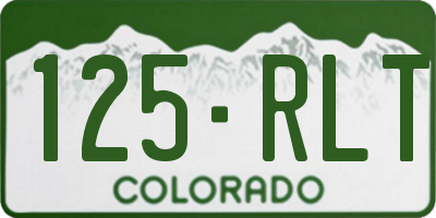 CO license plate 125RLT