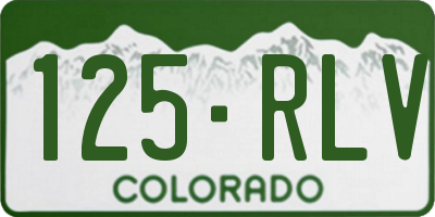 CO license plate 125RLV