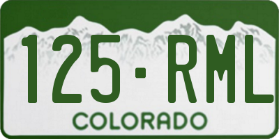 CO license plate 125RML