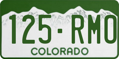 CO license plate 125RMO