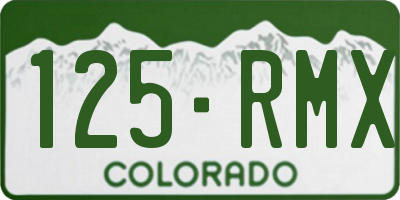 CO license plate 125RMX