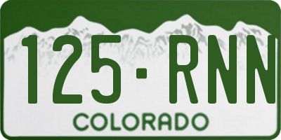 CO license plate 125RNN