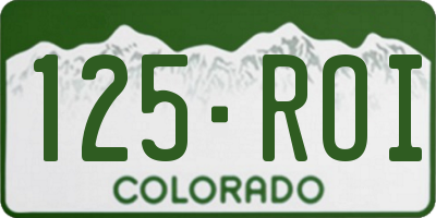 CO license plate 125ROI