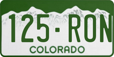 CO license plate 125RON