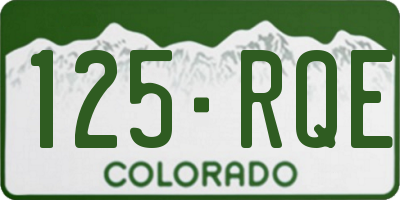 CO license plate 125RQE