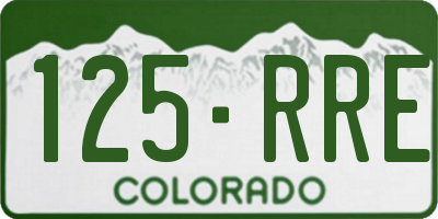 CO license plate 125RRE