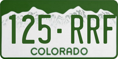CO license plate 125RRF