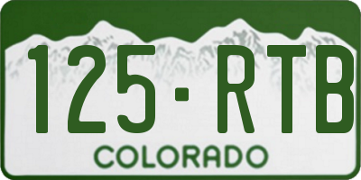 CO license plate 125RTB