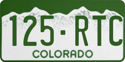 CO license plate 125RTC