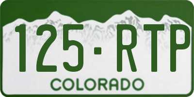 CO license plate 125RTP