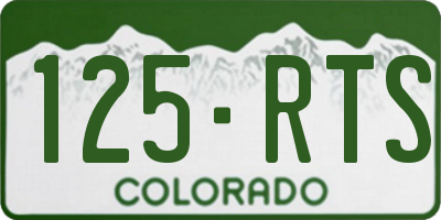 CO license plate 125RTS