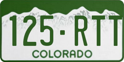 CO license plate 125RTT