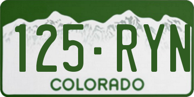 CO license plate 125RYN