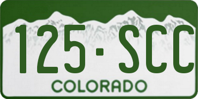 CO license plate 125SCC